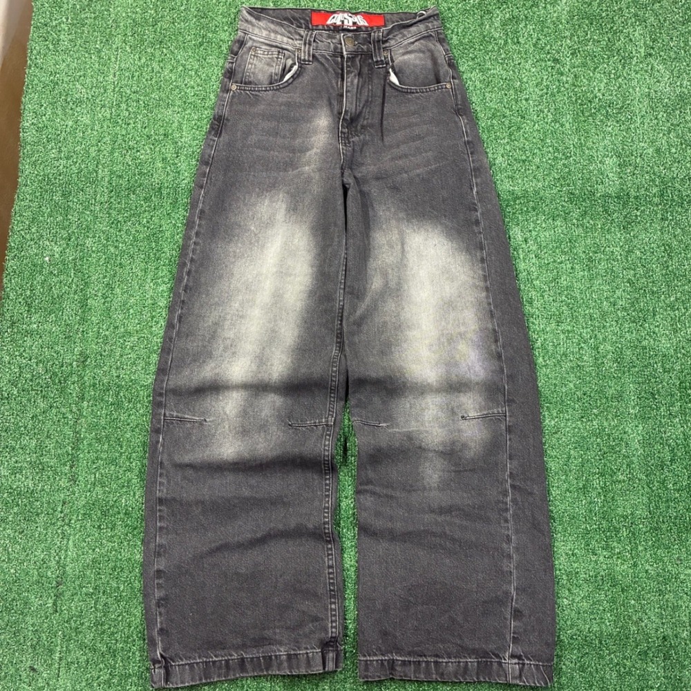 Jaded London Colosus Baggy Faded Black Jeans